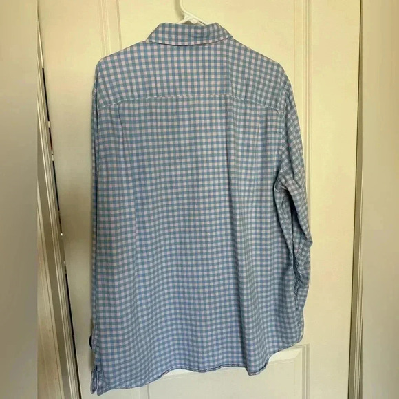 Men’s Hawker Rye pink/blue gingham patterned button down shirt, size XL - Picture 2 of 4